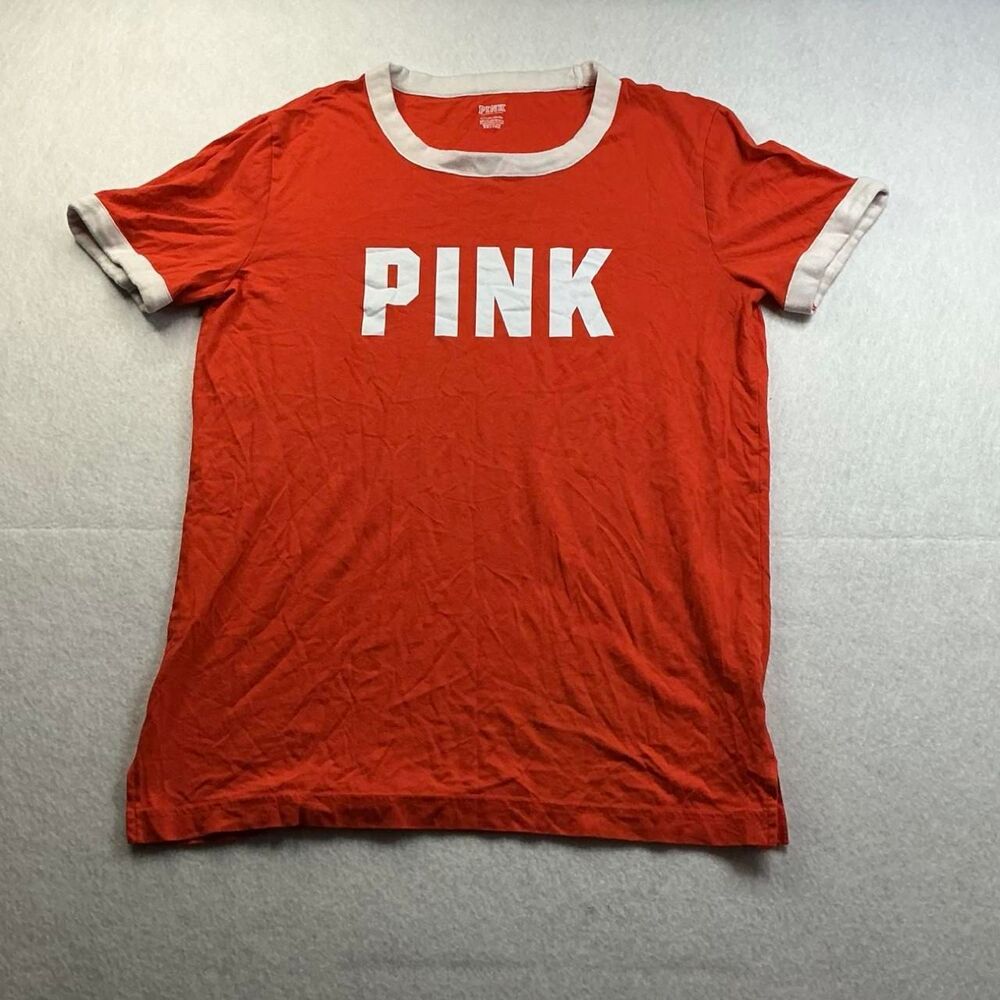 Victoria-s-secret Women's Orange and Red T-shirt